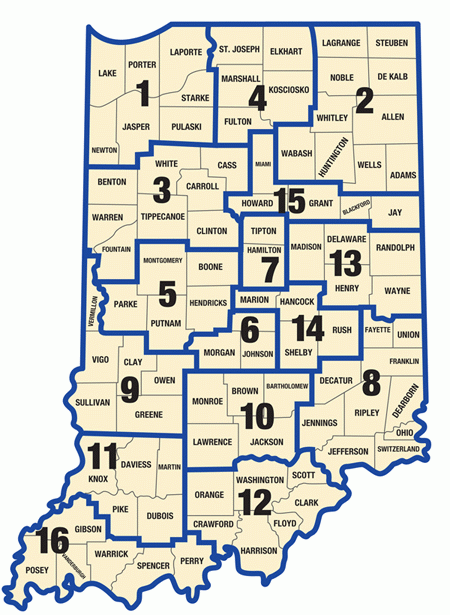 IAHE Regions - Indiana Association of Home Educators