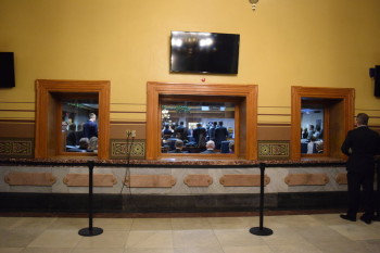 Be sure to stop by the third floor and look in the windows of the House Chambers and Senate Chambers.